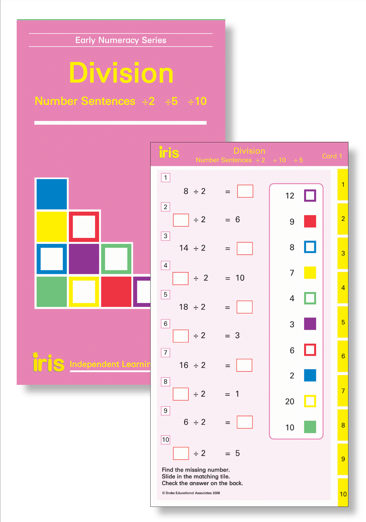 Iris Study Cards: Early Numeracy Year 2 - Division